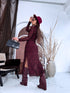 Tīkliņkleita + apakškleita "All Day Rose HS9803" - BORDO